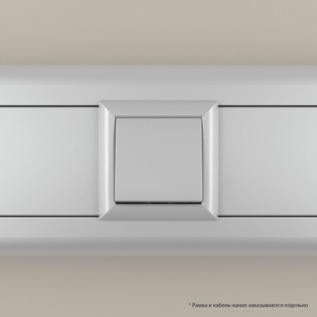 Выключатель одноклавишный модульный, "Avanti", " Закаленная сталь", 2модуля DKC