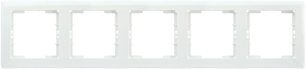 Рамка 5-местная горизонтальная РГ-5-ББ BOLERO белый IEK