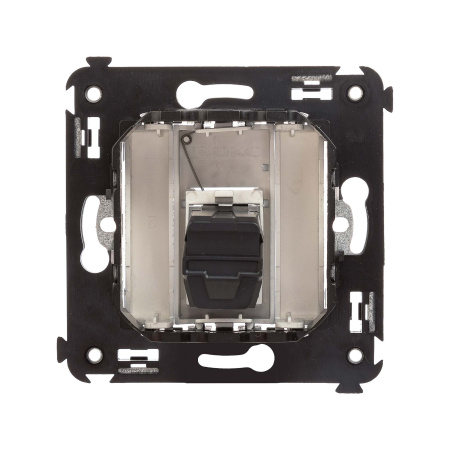 USB 3.0 розетка одинарная в стену, тип А-А, "Avanti", "Закаленная сталь" DKC