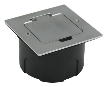 Donel Лючок 2 мод. (1 мод. 45х45 мм.), полированное серебро, IP44, (с уст. набором)