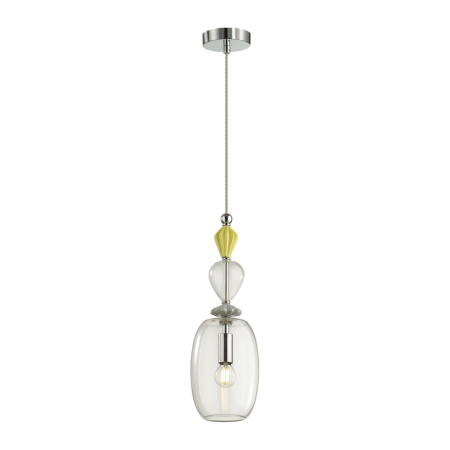 Подвес E14 1*40W 4893/1B BIZET хром/раноцветн./керамика/стекло ODEON LIGHT