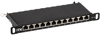 ITK 0,5U патч-панель кат.5E STP 12 портов 10" (Dual IDC)