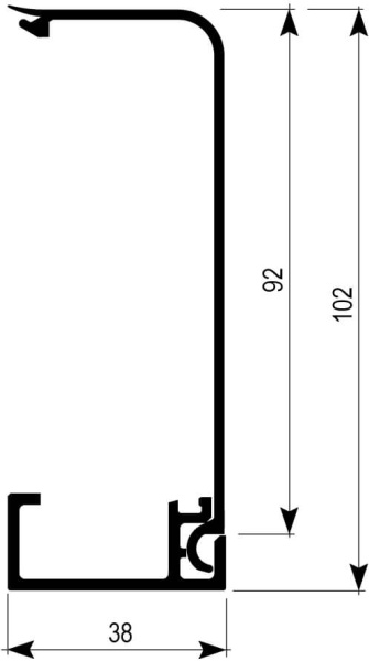 Короб плинтусный 100х40 мм белый DKC