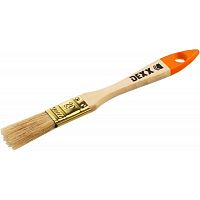 Кисть флейцевая, деревянная ручка, натуральная щетина, индивидуальная упаковка, 20мм DEXX