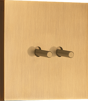 Donel N96 Переключатель на 2 тумблера, Цилиндр, 10AX 250V, Латунь, серия DT