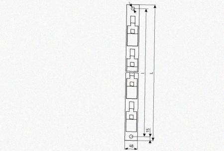 Стойка кронштейна рожкового криволинейного К1351.001-03 УТ1,5 горячее цинкование, 5 рожков, L690, S3,0