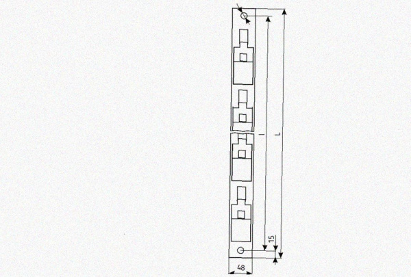 Стойка кронштейна рожкового криволинейного К1351.001-03 УТ1,5 горячее цинкование, 5 рожков, L690, S3,0