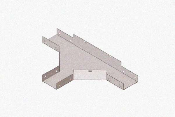 Лоток тройниковый замковый перфорированный ОТЗ 200х85 УТ1,5, горячее цинкование, S1,5