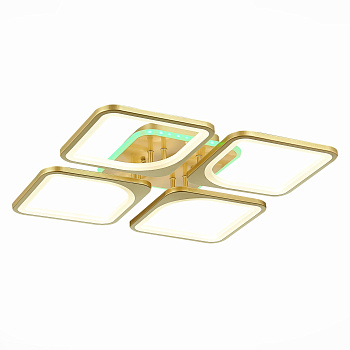 Светильник потолочный Золотистый/Белый LED 1*136Вт RGB 8Вт 3000-6000К SLE500422-04RGB EVOLED