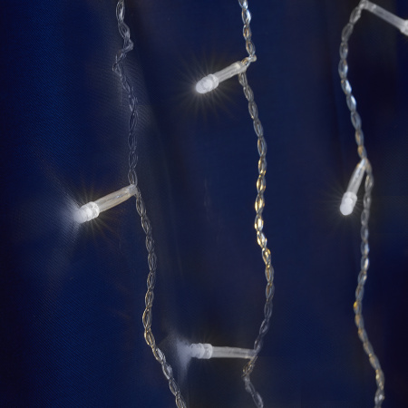 Св/д гирлянда Feron CL23 бахрома 5,3м*0,7м + 3м 230V 5000К, эффектом стробов, прозр.шнур