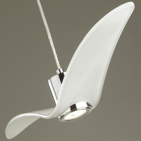 Подвес GU10 1*5W BIRDS белый/хром/стекло C ODEON LIGHT