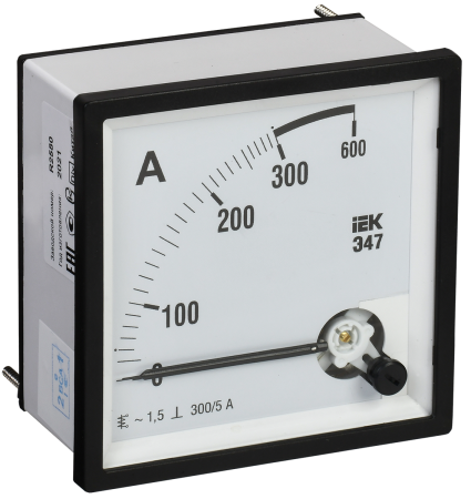 Амперметр аналоговый Э47 300/5А класс точности 1,5 72х72мм IEK