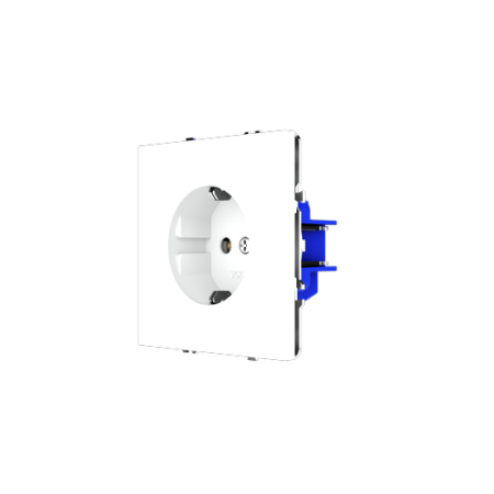 Розетка встраиваемая Voltum S70 с заземлением 16А, (белый матовый)