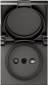 Donel A07 матовый титан накладка для розетки без заземления, с крышкой, 16A 250 В~, серия DB