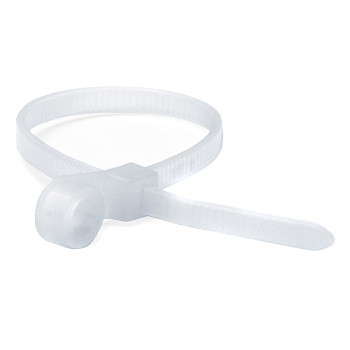 Хомут P6.6 с монтажным отверстием, белый, 4.8x200 DKC