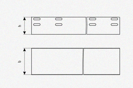 Лоток глухой ЛМГ 75х65х2000 У3, окрашенный, S1,5