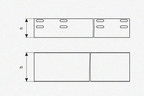 Лоток глухой ЛМГ 75х65х2000 У3, окрашенный, S1,5