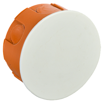 Коробка распаячная КМ41007 d80x40мм для твердых стен (с крышкой) IEK
