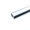 Профиль алюминиевый накладной "Линии света", черный, CAB257