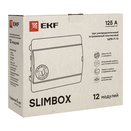 Щит распред, встраиваемый ЩРВ-П-12 "SlimBox" IP41 PROxima EKF