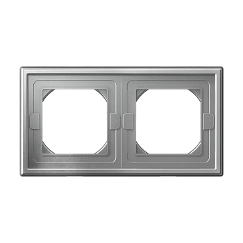 ARTGALLERY 2-постовая РАМКА IP44, АЛЮМИНИЙ Systeme Electric