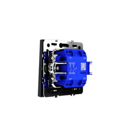 Выключатель с самовозвратом встраиваемый Voltum S70 двухклавишный 10А, (графит)