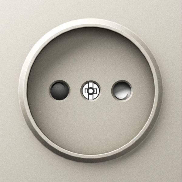Donel A07 матовый кашемир накладка для розетки без заземления, со шторками 16A 250 В~,серия DB