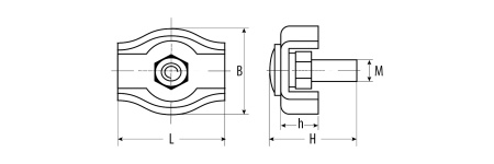 Зажим троса одинарный, 8мм, 25 шт, оцинкованный, ЗУБР