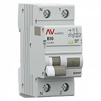 Автоматический выключатель дифференциального тока DVA-6 1P+N 10А (B) 10мА (A) 6кА AVERES EKF