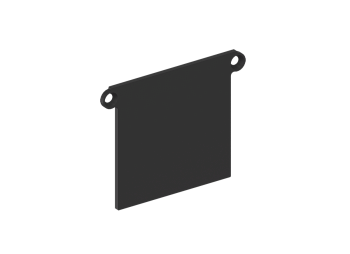 Donel Боковая глухая заглушка для профиля DN18519 Цвет:Черный матовый, RAL9005,Серия:DN8ALE