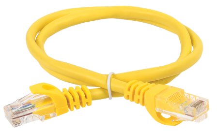 ITK Коммутационный шнур (патч-корд) кат.5E UTP PVC 15м желтый