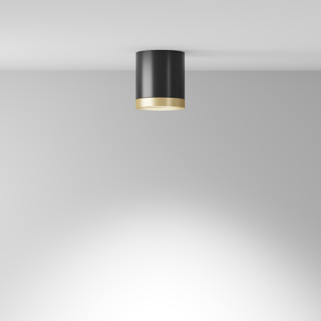 Потолочный светильник 1*GX53 15Вт Черный с Золотом IP20 Ceiling & Wall C086CM-GX53-MRD-BG Technical Maytoni