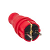 Вилка красная каучуковая прямая 230В 2P+PE 16A IP44 PRO EKF