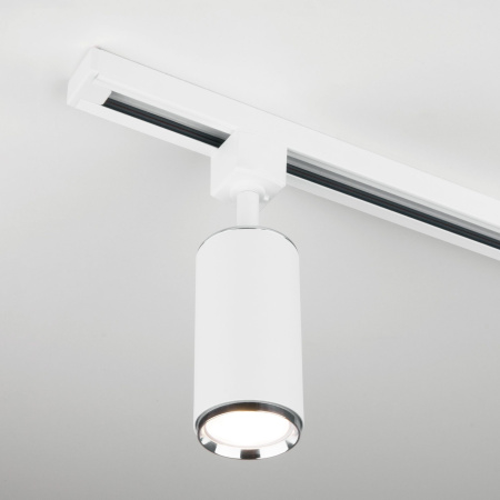 Трековый светильник для однофазного шинопровода 1*GU10 белый, хром IP20 Svit (a048165) Elektrostandard