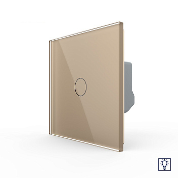 Одноклавишный сенсорный Адаптивный диммер , 1 пост, цвет золотой Livolo