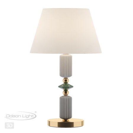 Настольная лампа E27 1*60W 4861/1TC CANDY золотой/раноцветн.керамика/абажур ODEON LIGHT