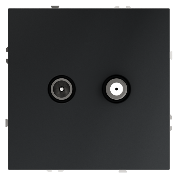 Розетка телевизионная встраиваемая Voltum S70 оконечная TV+SAT, (графит) Розетка телевизионная встраиваемая Voltum S70 оконечная TV+SAT, (графит)