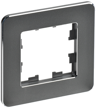 BRITE Рамка 1 пост РУ-1-1-Бр металл титан RE IEK