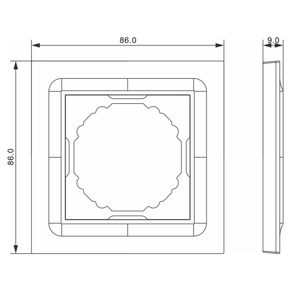 Donel A07 Wave матовый кремовый рамка 1-я, серия DB