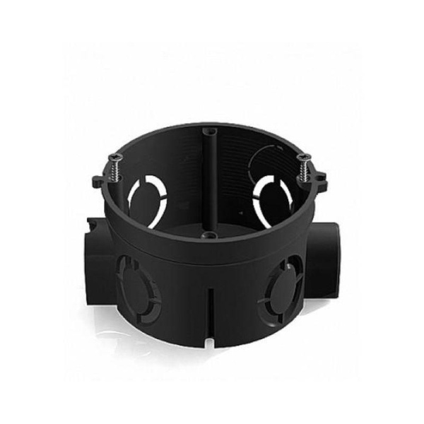 Коробка установочная D68x62мм для скрытого монтажа в кирпичных стенах (с саморезами) черная CHINT