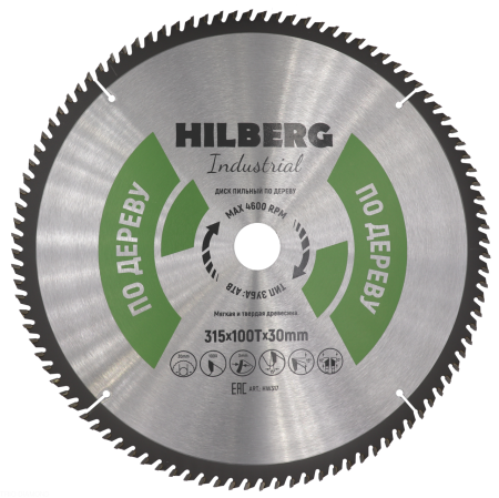 Диск пильный Industrial Дерево 315*30*100Т HW317 Hilberg
