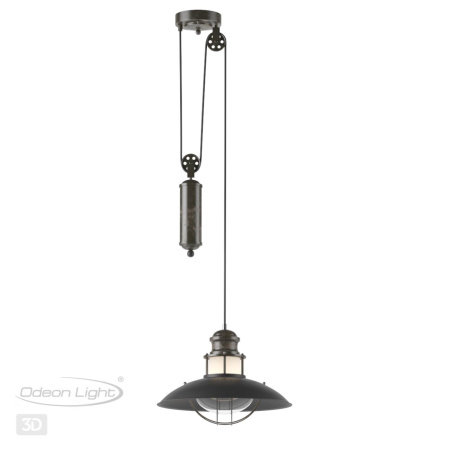 Подвес IP23 E27 1*60W DANTE коричневый/прозрачный B ODEON LIGHT