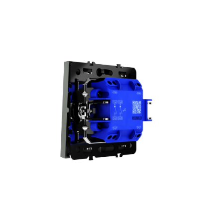 Выключатель встраиваемый Voltum S70 двухклавишный 10А, (титан)