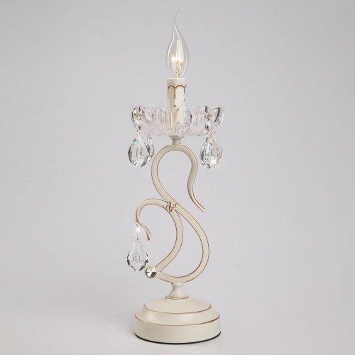 Классическая настольная лампа 1*E14 40Вт белый с золотом IP20 Etna (12205/1T белый) Eurosvet