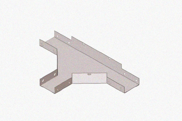 Лоток тройниковый замковый глухой ОТЗГ 400х80 УТ1,5, горячее цинкование, S1,5