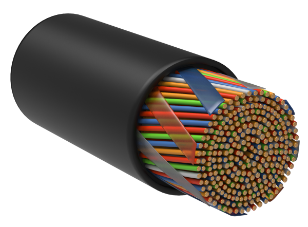 ITK Витая пара U/UTP кат.5E 25х2х24AWG solid LDPE черный (305м)