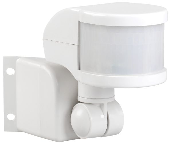 Датчик движения ДД-018В 1100Вт 270град 12м IP44 белый IEK