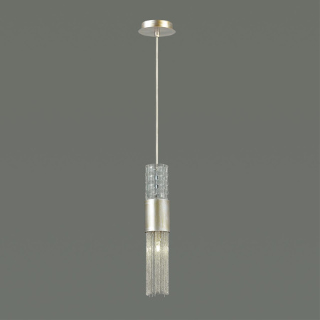 Подвес G9 1*5W 220V PERLA серебристый/стекло/металл.цепочки ODEON LIGHT