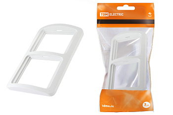 Рамка 2-ая горизонтальная белая "Валдай" TDM