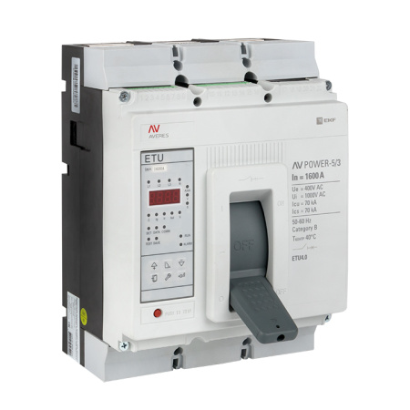 Выключатель автоматический AV POWER-5/3 1600А 70кА ETU4,0 AVERES EKF